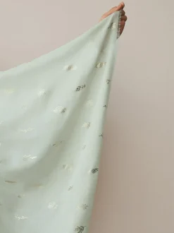Next Sage Green Foil Lightweight Scarf Outlet
