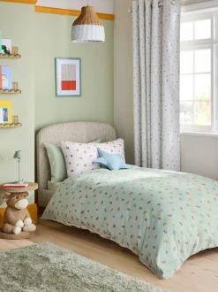 Next Duvet Cover and Pillowcase Set Sage Green Hamish the Cow Supersoft Brushed Cotton Hot