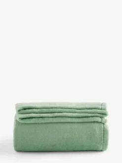 Next Sage Green Hamish The Highland Cow Spring Printed Fleece Throw Hot