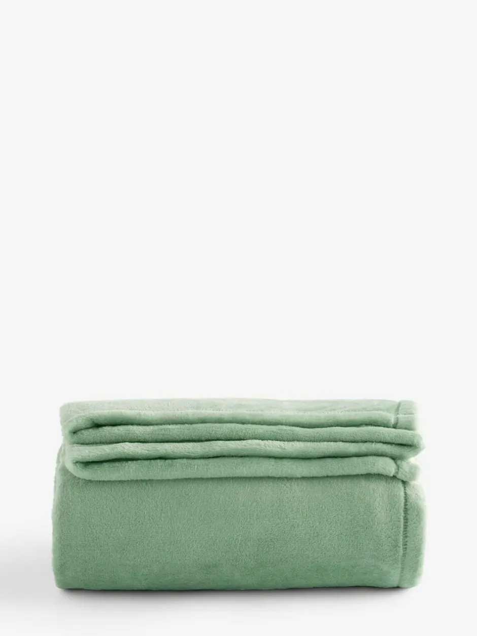 Next Sage Green Hamish The Highland Cow Spring Printed Fleece Throw Hot