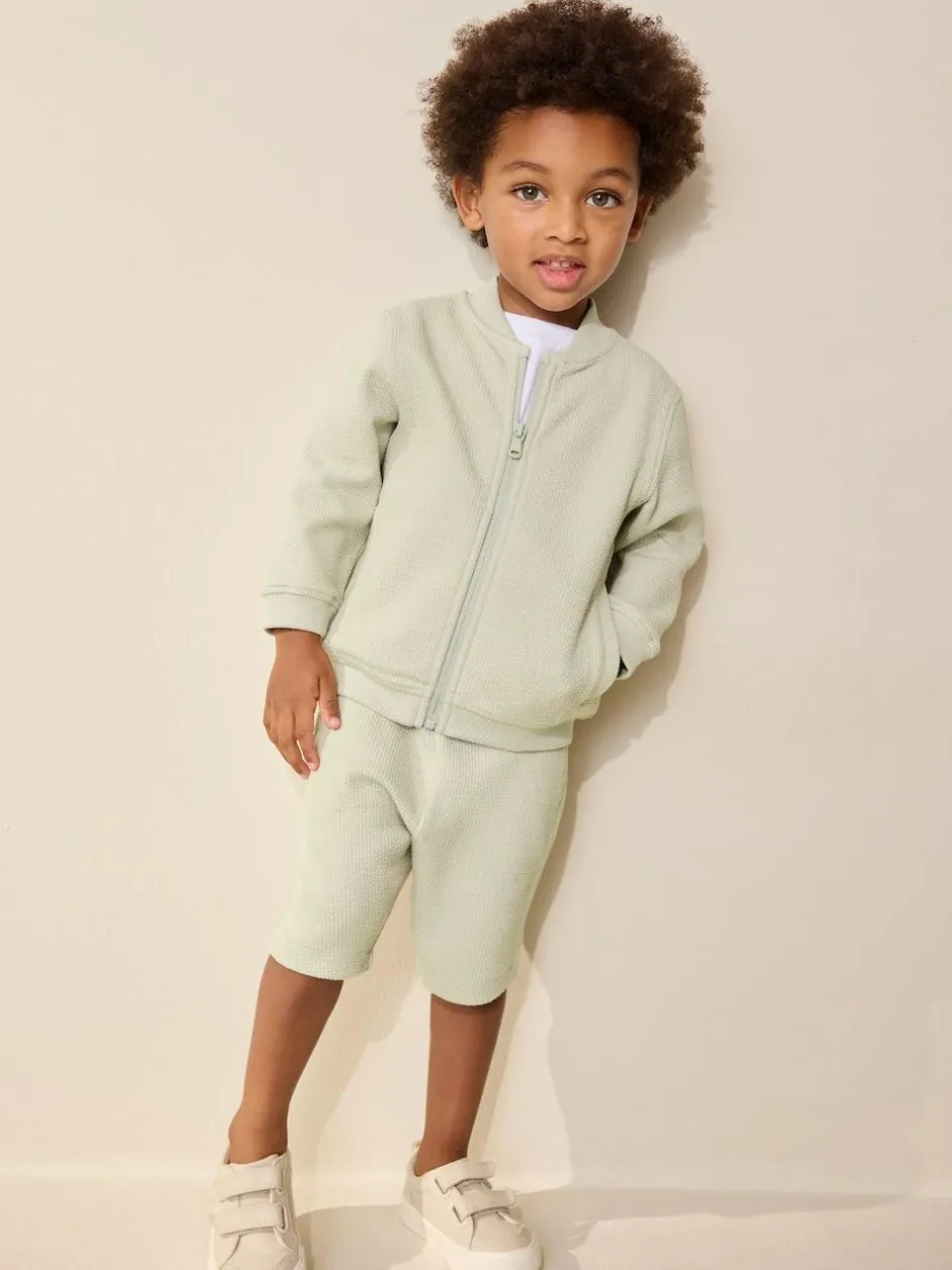 Next Jersey Bomber and Shorts Set (3mths-7yrs) Sage Green Sale