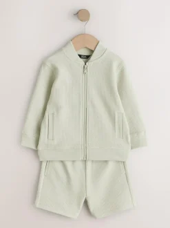 Next Jersey Bomber and Shorts Set (3mths-7yrs) Sage Green Sale