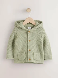 Next Knitted Baby Cardigan (0mths-2yrs) Sage Green Online