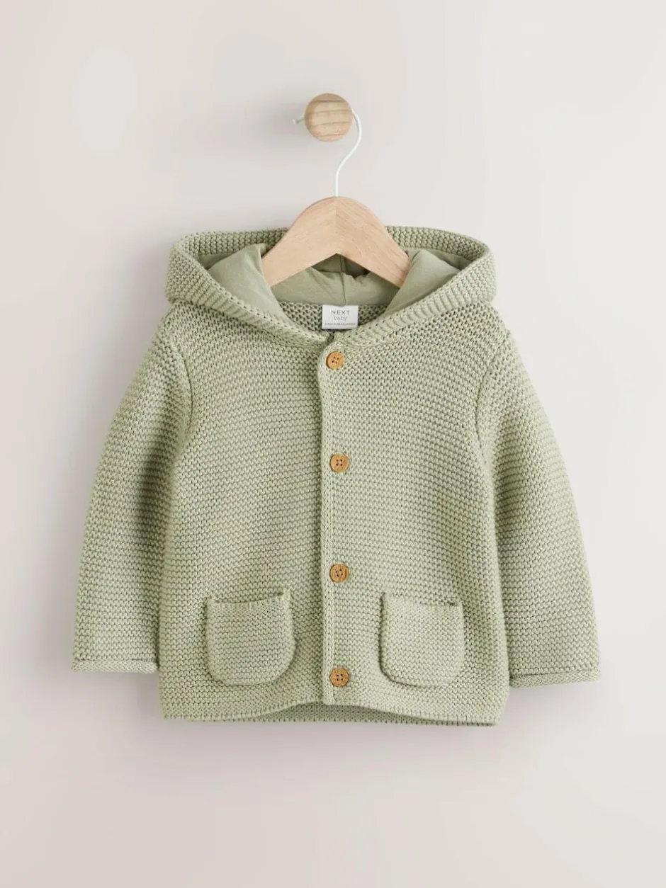 Next Knitted Baby Cardigan (0mths-2yrs) Sage Green Online