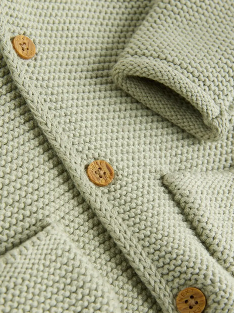 Next Knitted Baby Cardigan (0mths-2yrs) Sage Green Online