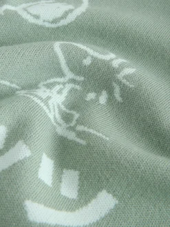 Next Sage Green Relaxed Fit Snoopy Graphic Print Crew Neck Jumper Hot