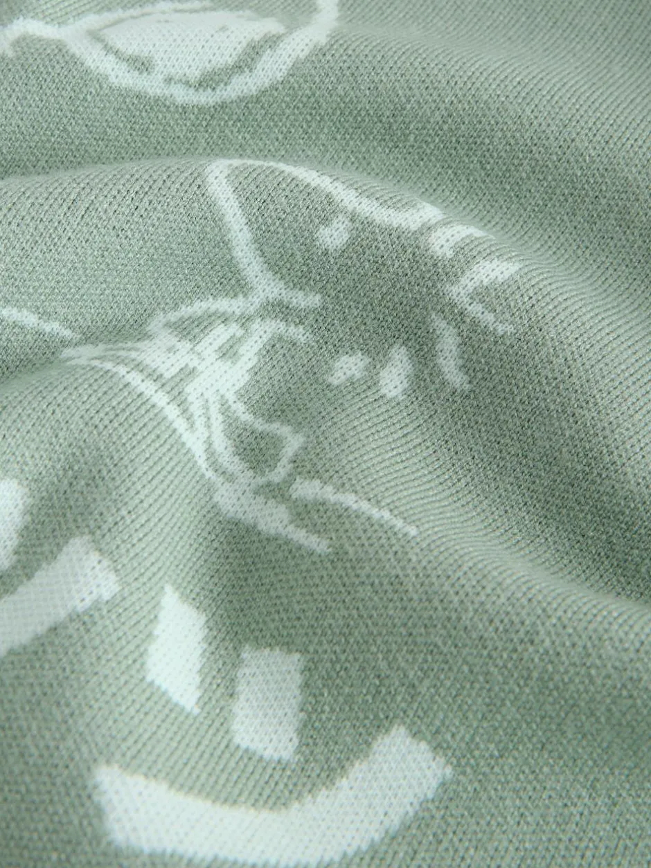 Next Sage Green Relaxed Fit Snoopy Graphic Print Crew Neck Jumper Hot
