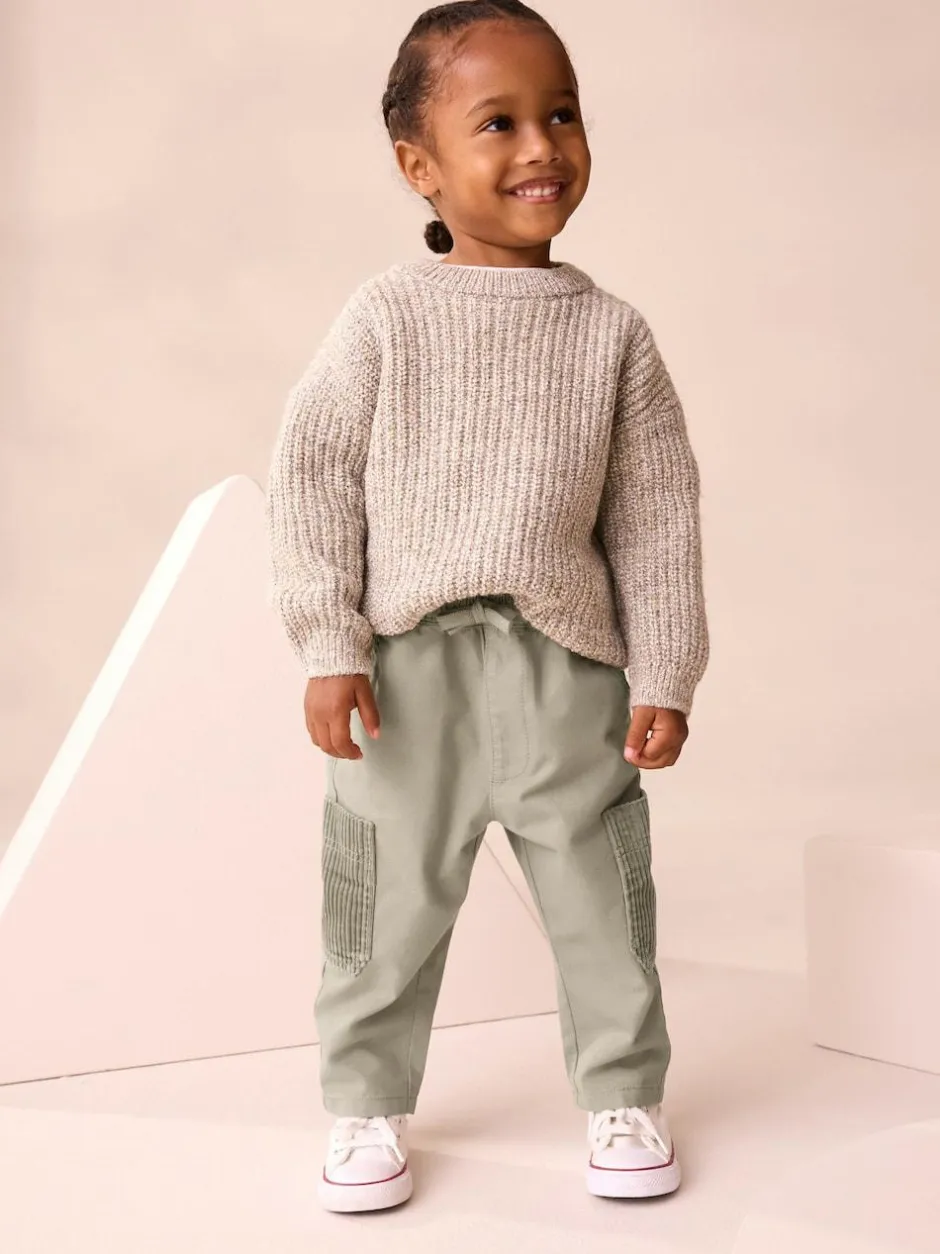 Next Sage Green Side Pocket Pull On Trousers (3mths-7yrs)