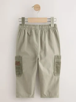 Next Sage Green Side Pocket Pull On Trousers (3mths-7yrs)