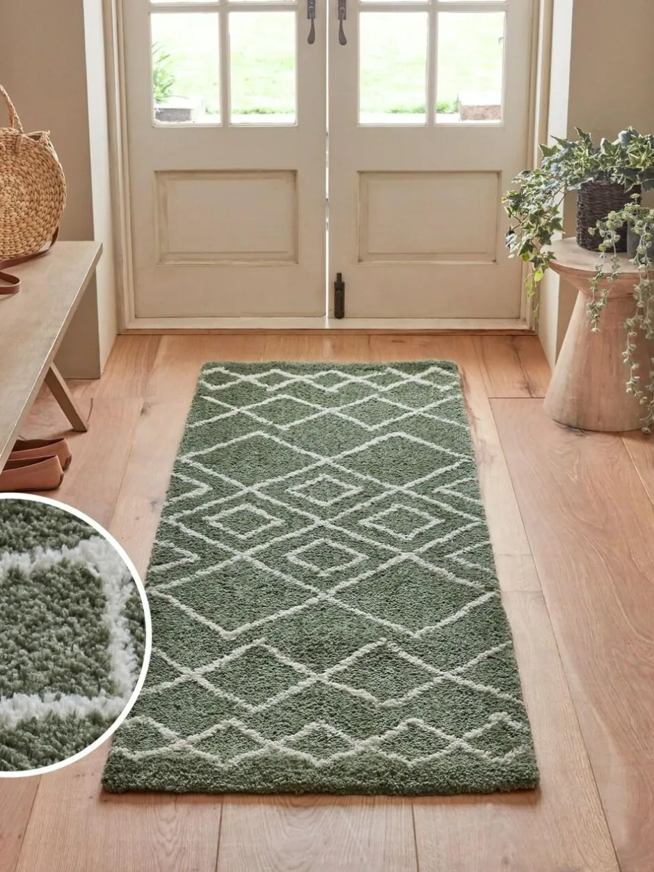 Next Sage Green Smart Global Berber Runner Discount