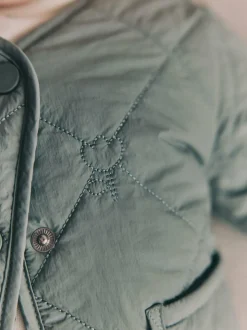 Next Sage Green Tulip Quilted Nylon Baby Jacket (0mths-2yrs) Discount