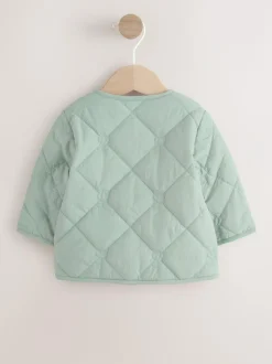 Next Sage Green Tulip Quilted Nylon Baby Jacket (0mths-2yrs) Discount
