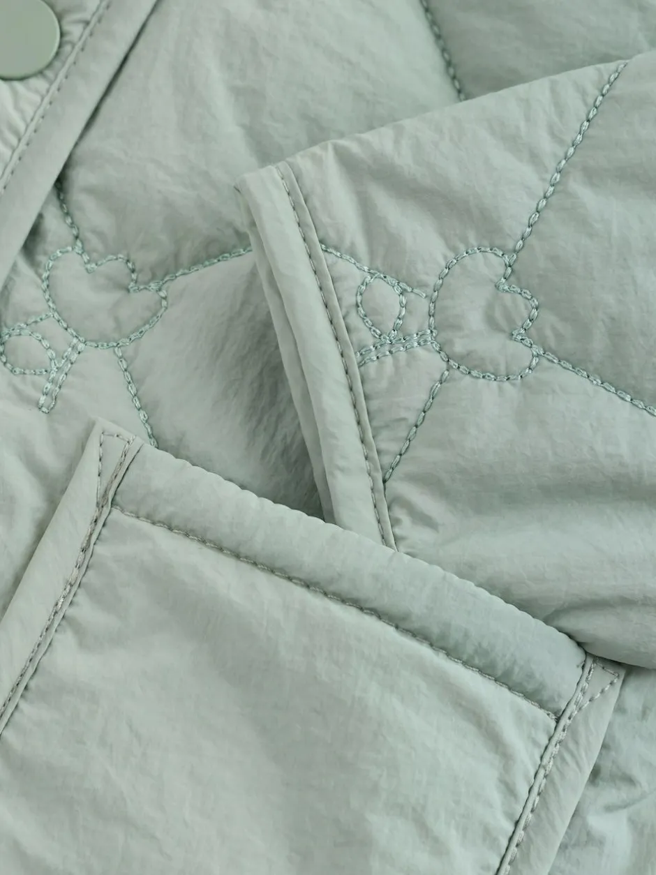 Next Sage Green Tulip Quilted Nylon Baby Jacket (0mths-2yrs) Discount