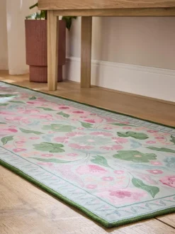 Next Sage Green Washable Bettie Floral Print Runner Outlet