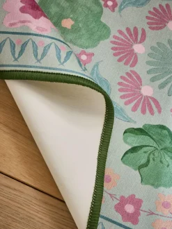 Next Sage Green Washable Bettie Floral Print Runner Outlet