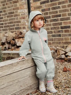 Next Sage Green Waterproof Printed Puddlesuit (3mths-7yrs) Clearance