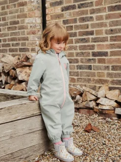 Next Sage Green Waterproof Printed Puddlesuit (3mths-7yrs) Clearance