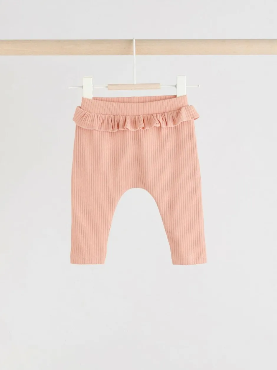 Next Sage Green/Coral/Ditsy Baby Leggings 4 Pack (0mths-2yrs) Sale