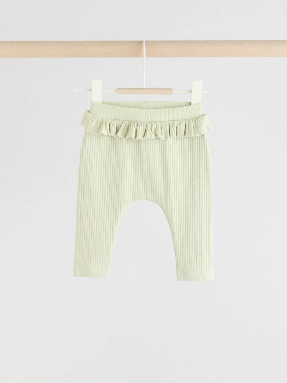 Next Sage Green/Coral/Ditsy Baby Leggings 4 Pack (0mths-2yrs) Sale