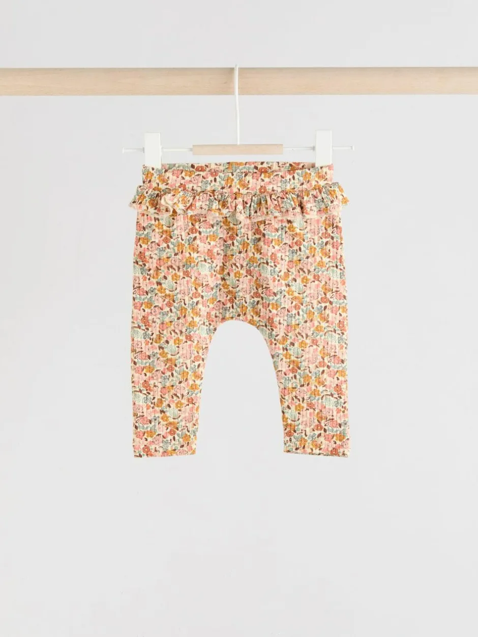 Next Sage Green/Coral/Ditsy Baby Leggings 4 Pack (0mths-2yrs) Sale