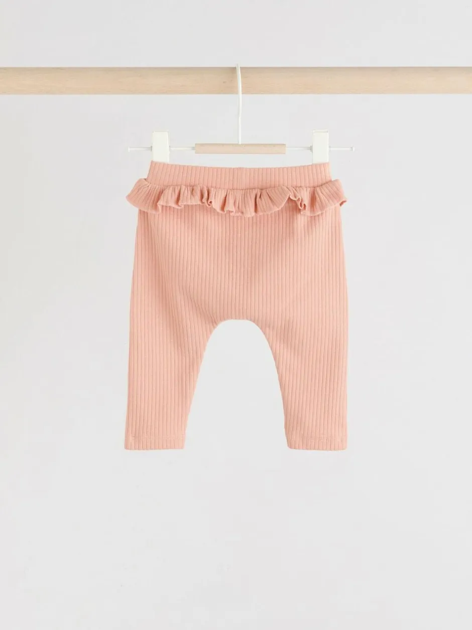 Next Sage Green/Coral/Ditsy Baby Leggings 4 Pack (0mths-2yrs) Sale