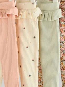 Next Sage Green/Coral/Ditsy Baby Leggings 4 Pack (0mths-2yrs) Sale
