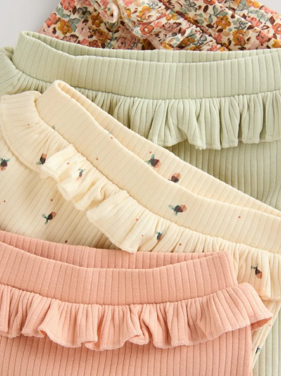Next Sage Green/Coral/Ditsy Baby Leggings 4 Pack (0mths-2yrs) Sale