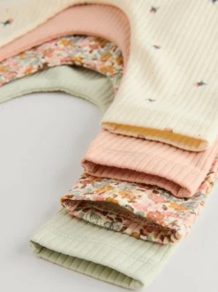 Next Sage Green/Coral/Ditsy Baby Leggings 4 Pack (0mths-2yrs) Sale