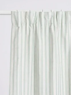 Next Pencil Pleat Blackout Curtains Sage Stripe Sale