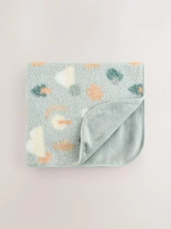 Next Baby Fleece Blanket Sage Woodland Shapes Online