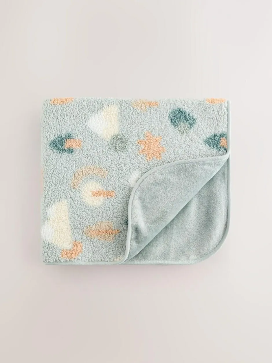 Next Baby Fleece Blanket Sage Woodland Shapes Online