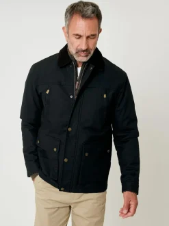 Saltwell Waxed Cord Collar Jacket Black