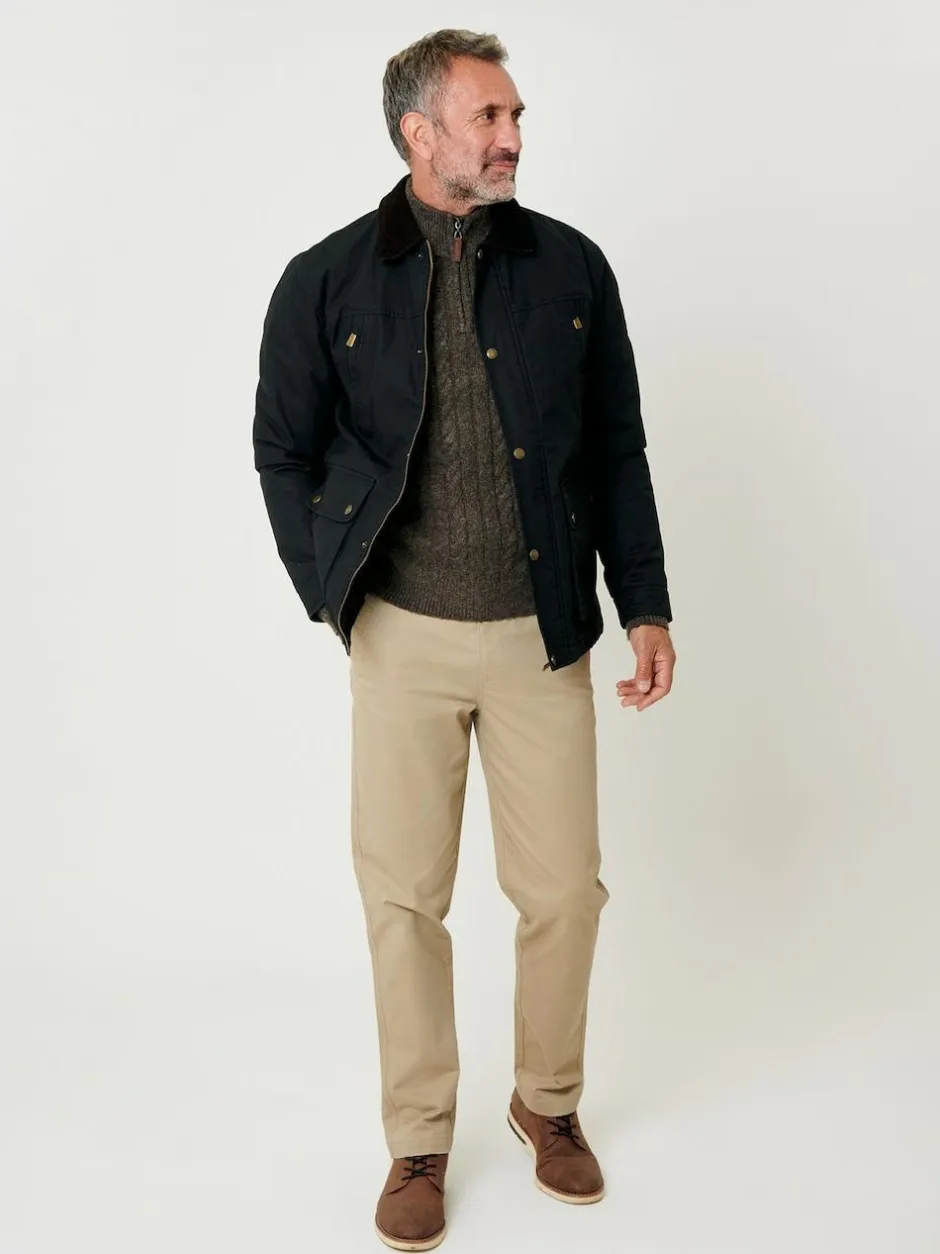 Saltwell Waxed Cord Collar Jacket Black