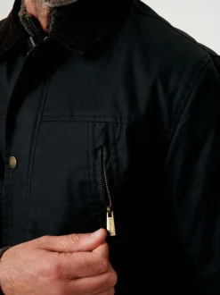 Saltwell Waxed Cord Collar Jacket Black