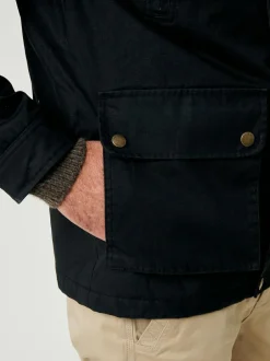 Saltwell Waxed Cord Collar Jacket Black