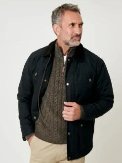 Saltwell Waxed Cord Collar Jacket Black
