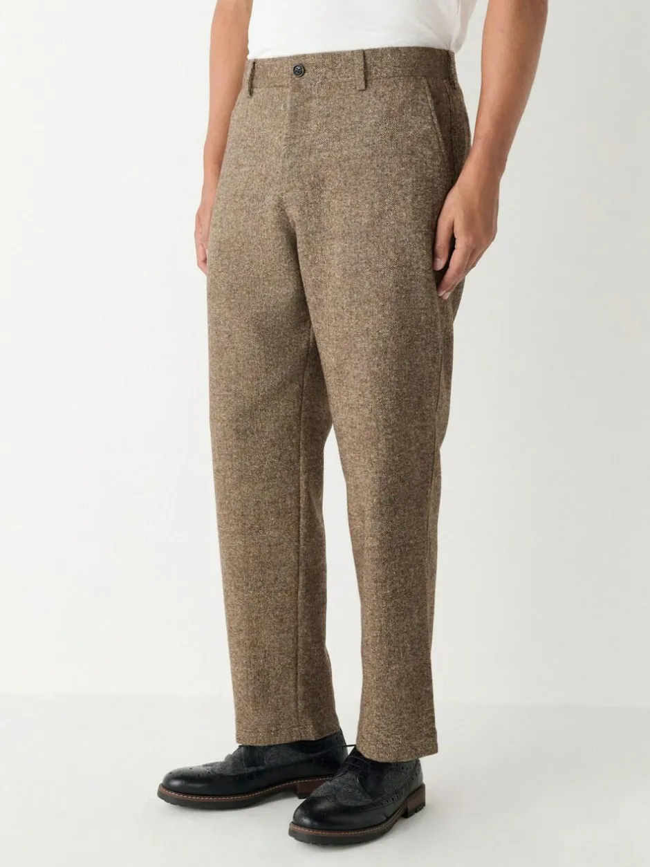 Next Relaxed Fit Wool Blend Suit Trousers Sand
