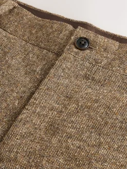 Next Relaxed Fit Wool Blend Suit Trousers Sand