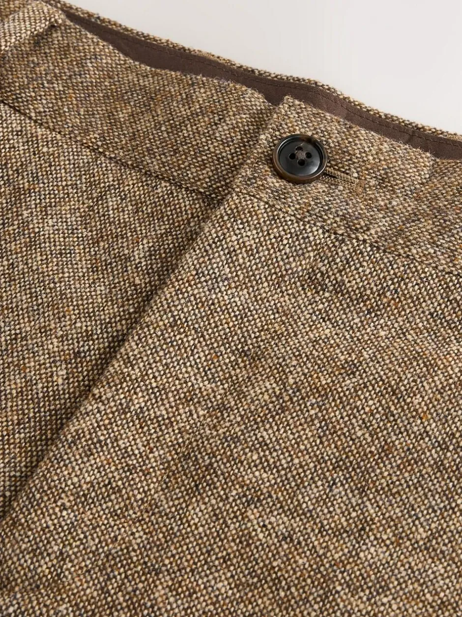 Next Relaxed Fit Wool Blend Suit Trousers Sand