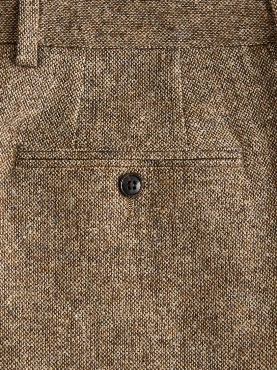 Next Relaxed Fit Wool Blend Suit Trousers Sand