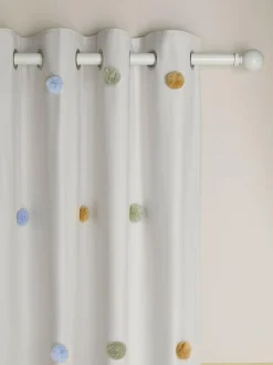 Next Scandi Pom Eyelet Blackout Curtains