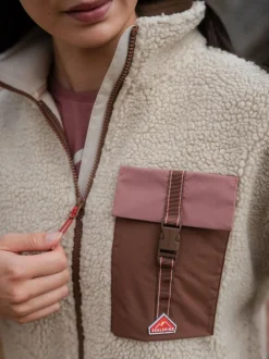 Sealskinz Broomsthorpe Womens Sherpa Zip Up Fleece Cream New