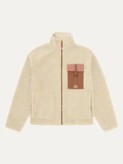 Sealskinz Broomsthorpe Womens Sherpa Zip Up Fleece Cream New