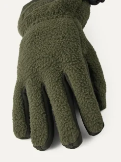 Sealskinz Hoveton Waterproof Heavy Sherpa Fleece Gloves Green Discount