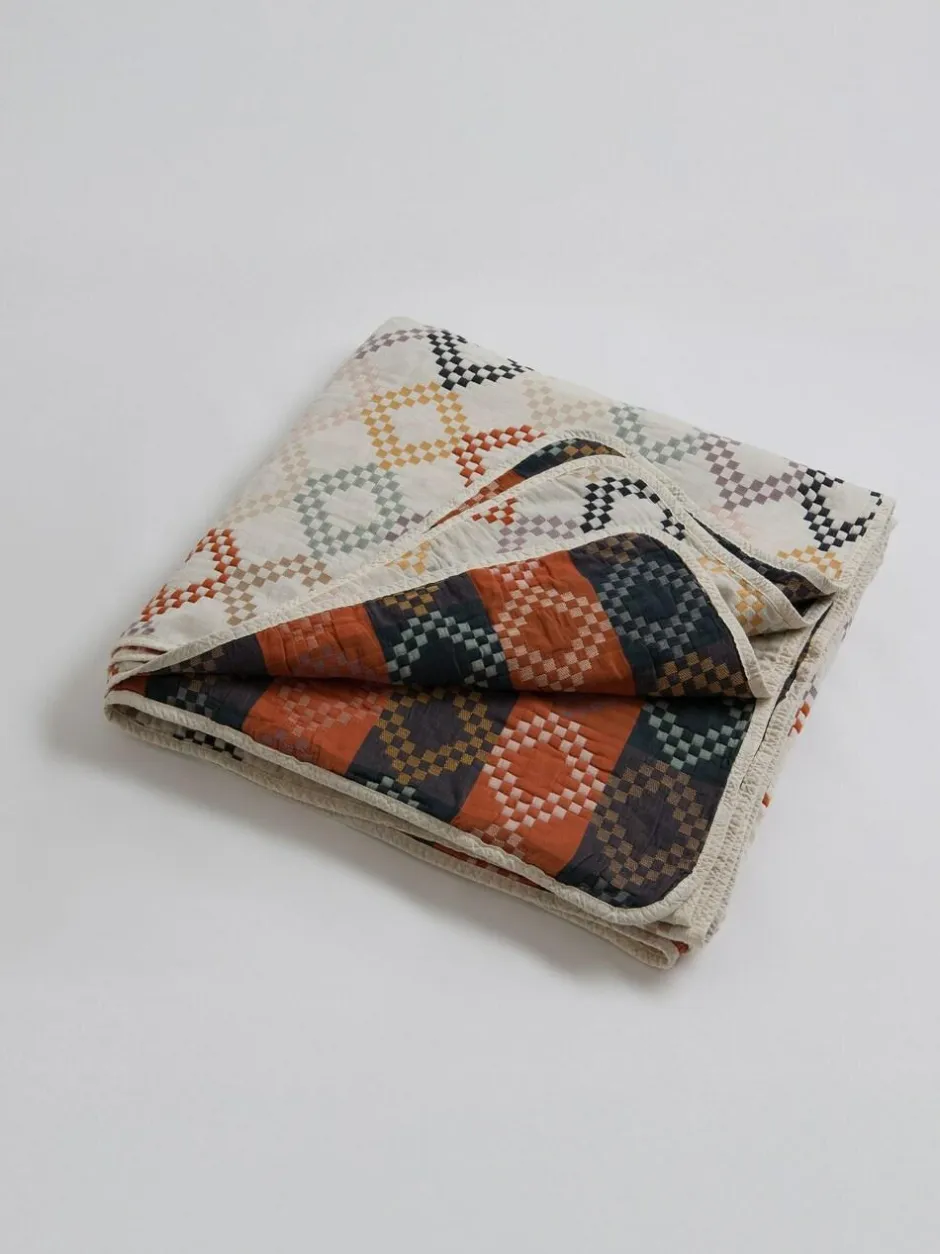 Secret Linen Store Multi Jolene Quilted Throw New