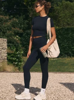 self. Black High Waist Leggings Online