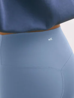 self. Blue High Waist Leggings