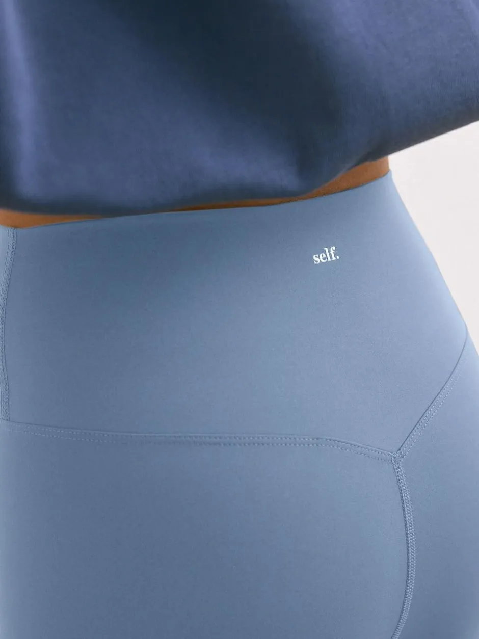 self. Blue High Waist Leggings