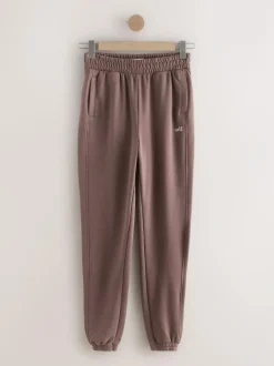 self. Brown Cuffed Joggers Sale