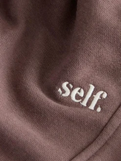self. Brown Cuffed Joggers Sale